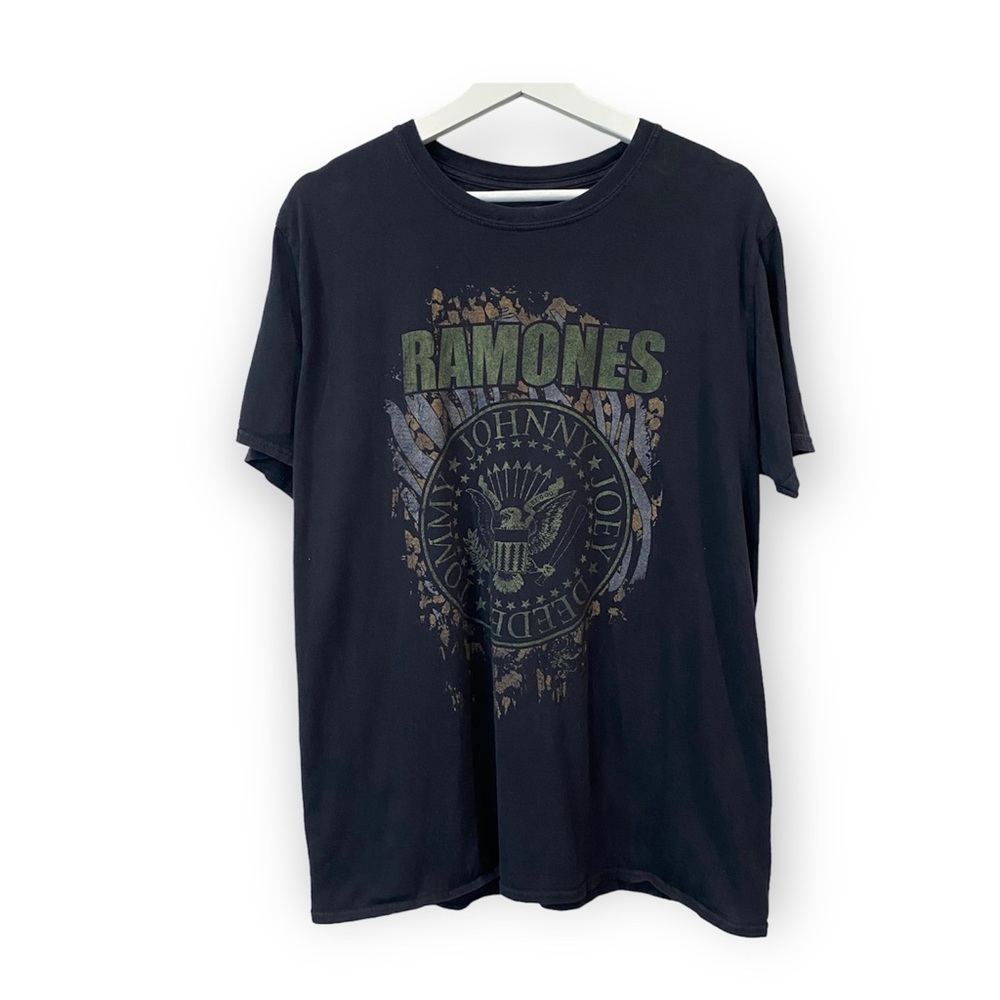 Ramones Graphic Band T-Shirt Unisex Black X-Large